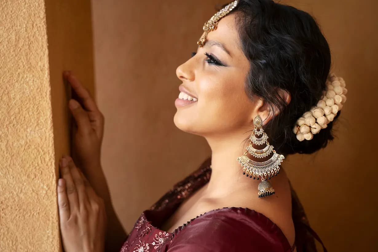 Young Indian Woman Wearing Saree